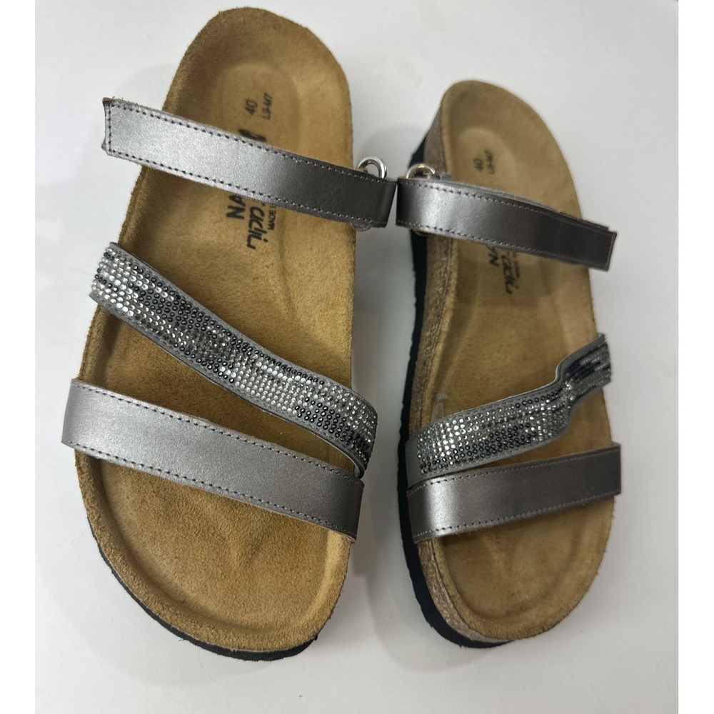 NAOT Rhinestone Embellished Columbus Strappy Sandals Size 40 Women's US 9 EUC - Picture 4 of 16